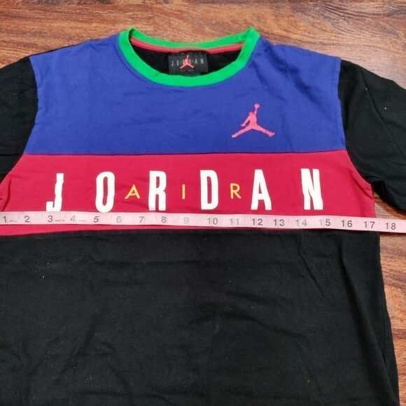 Nike Windbreaker Jacket and Tee Shirt Activewear Set Blue/Green/Black Boys Large - Picture 13 of 16